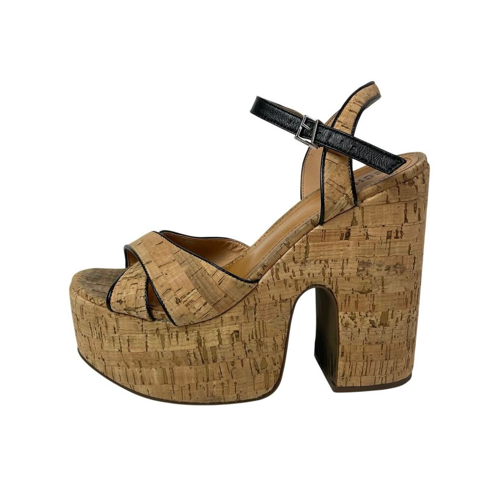 Schutz Keefa Crisscross Straps Open Toe High Platform Strappy Heels Sandals 9.5B